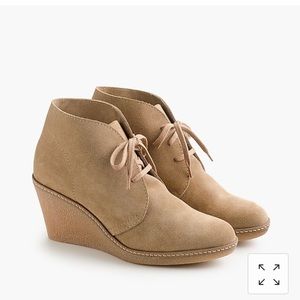 J. Crew MacAlister Wedge Boot in Flax